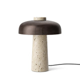 Reverse Table Lamp, Travertine