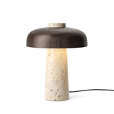 Reverse Table Lamp, Travertine
