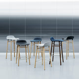 Form Counter Stool, Wood Leg