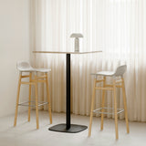 Form Bar Stool, Wood Leg