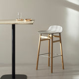 Form Bar Stool, Wood Leg
