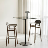 Form Bar Stool, Wood Leg