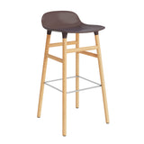 Form Bar Stool, Wood Leg