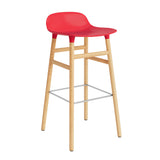 Form Bar Stool, Wood Leg