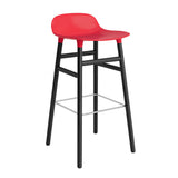 Form Bar Stool, Wood Leg