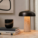 Reverse Table Lamp, Travertine
