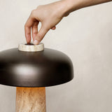 Reverse Table Lamp, Travertine
