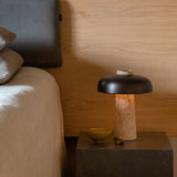 Reverse Table Lamp, Travertine