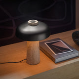 Reverse Table Lamp, Travertine