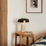 Reverse Table Lamp, Travertine