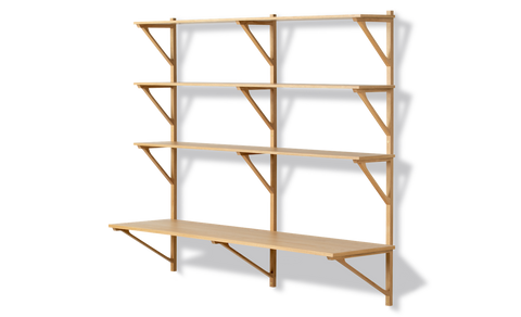 Børge Mogensen BM29 Shelf, 2 Wide with Desk