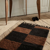 Mara Knotted Rug, Black/Chocolate