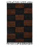 Mara Knotted Rug, Black/Chocolate