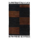 Mara Knotted Rug, Black/Chocolate