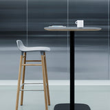 Form Counter Stool, Wood Leg