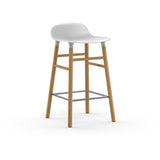 Form Counter Stool, Wood Leg