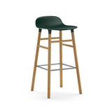 Form Bar Stool, Wood Leg