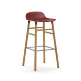 Form Bar Stool, Wood Leg