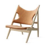 Knitting Lounge Chair, Leather and Fabric Upholstery