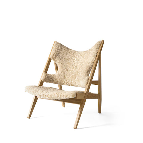 Knitting Lounge Chair, Sheepskin Upholstery