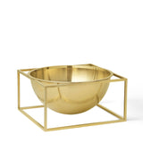 Kubus Bowls & Centrepiece Bowls, White and Brass