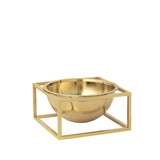 Kubus Bowls & Centrepiece Bowls, White and Brass