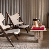Knitting Lounge Chair, Leather and Fabric Upholstery