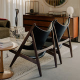 Knitting Lounge Chair, Leather and Fabric Upholstery