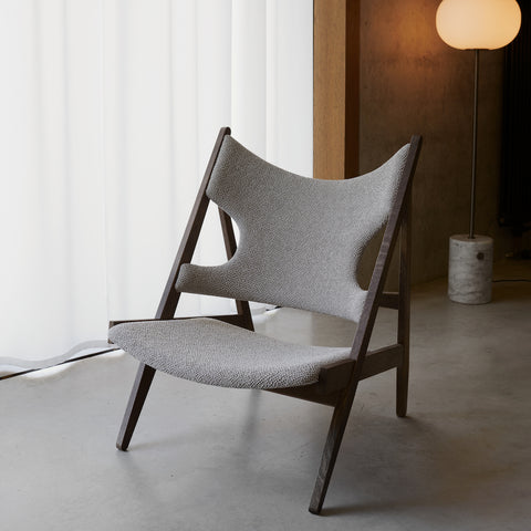 Knitting Lounge Chair, Leather and Fabric Upholstery