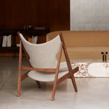 Knitting Lounge Chair, Leather and Fabric Upholstery