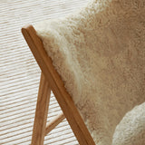 Knitting Lounge Chair, Sheepskin Upholstery
