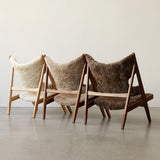 Knitting Lounge Chair, Sheepskin Upholstery