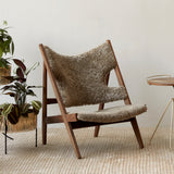 Knitting Lounge Chair, Sheepskin Upholstery