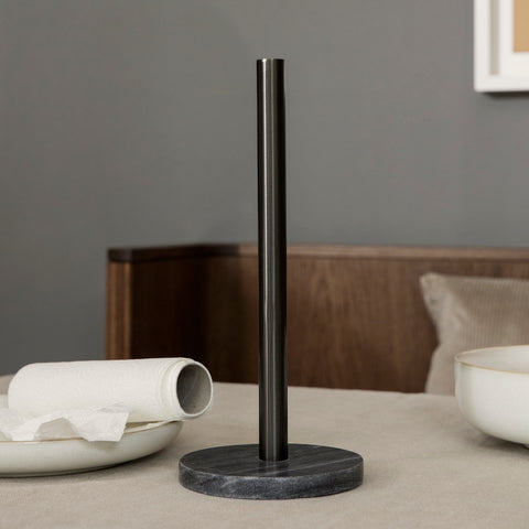 Paper Towel Holder, Black Brass