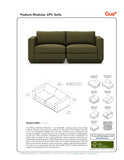 Podium 2 Piece Sofa