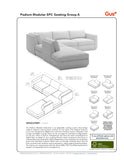 Podium 5 Piece Sectional, Configuration A