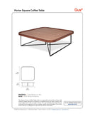 Porter Coffee Table, Square