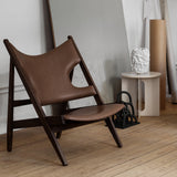 Knitting Lounge Chair, Leather and Fabric Upholstery