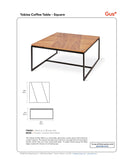 Tobias Coffee Table, Square