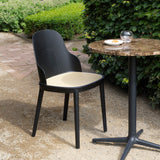 Allez Outdoor/Indoor Chair, Black/Woven Seat