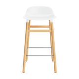 Form Counter Stool, Oak Leg/White Seat