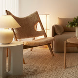 Knitting Lounge Chair, Sheepskin Upholstery