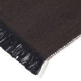 Herringbone Wool-Blend Blanket, Dark Coffee
