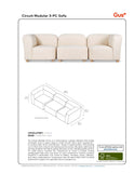 Circuit Modular 3 Piece Sofa