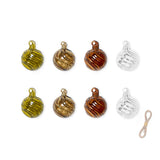 Twirl Glass Ornaments, Small Set of 8